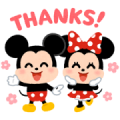 Mickey & Minnie by Mifune Takashi Sticker for LINE & WhatsApp | ZIP: GIF & PNG