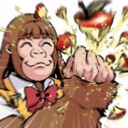 Gorilla High School Girl LINE Sticker