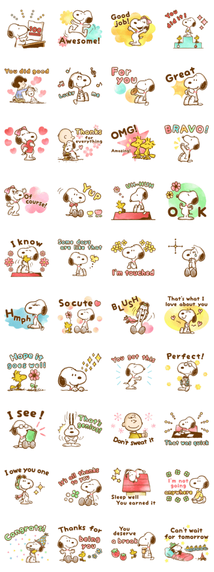 Lovely Snoopy Stickers WhatsApp Sticker