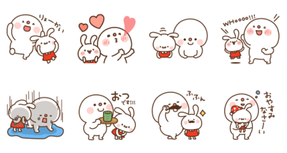 MIMI-chan×Manju and Daifuku 2nd WhatsApp Sticker