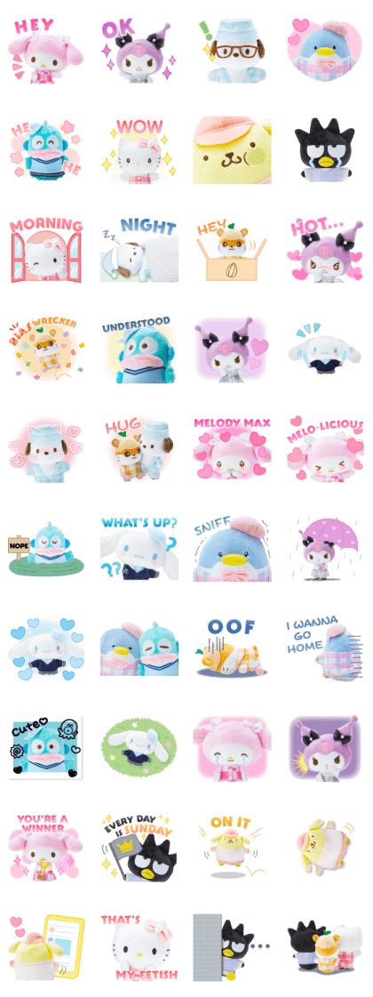 Sanrio characters (Stuffed Animals) WhatsApp Sticker