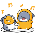 gudetama × Shahimi Shark Anniversary LINE Sticker