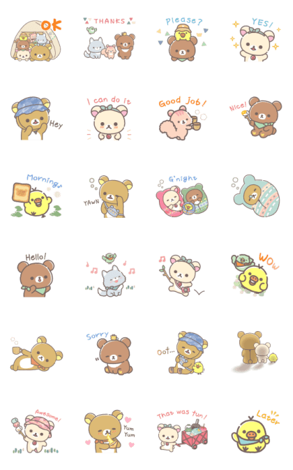 Rilakkuma Komorebi Camp WhatsApp Sticker