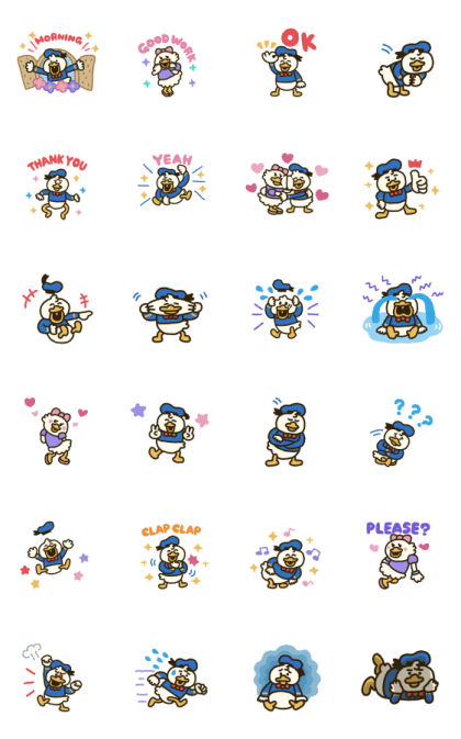 Super Animated Donald Duck WhatsApp Sticker