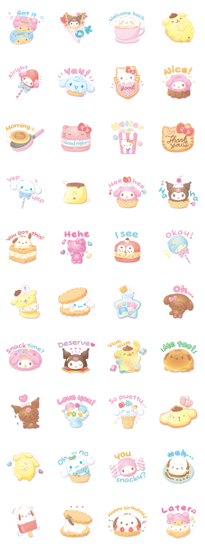 Sweet Sanrio characters WhatsApp Sticker