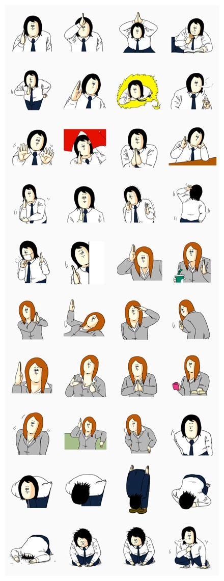 Misawa of Hell (Shazaihen Series) WhatsApp Sticker PNG