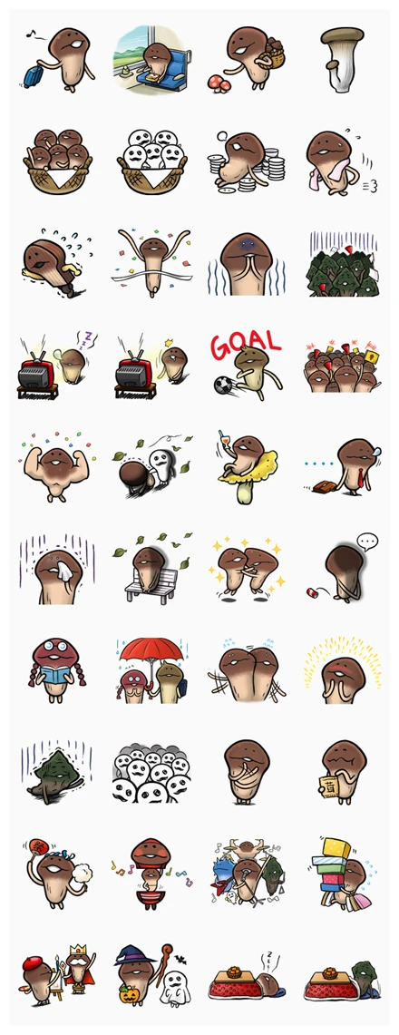 Nameko’s Harvest Festival WhatsApp Sticker PNG