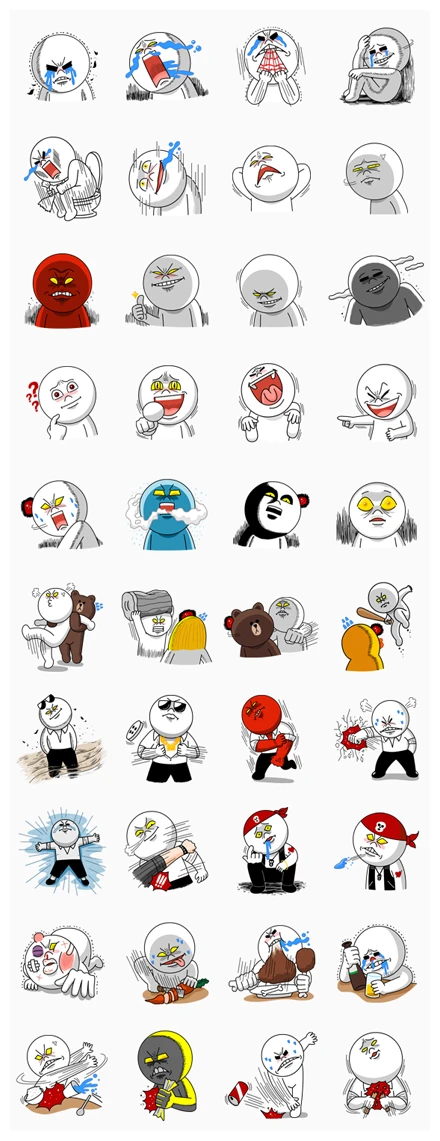 Moon: Mad Angry Edition WhatsApp Sticker PNG