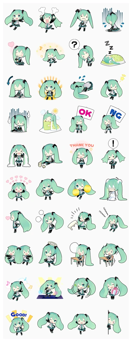 Hatsune Miku WhatsApp Sticker PNG