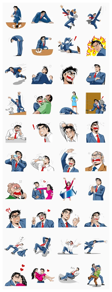 Salaryman Kintaro WhatsApp Sticker PNG