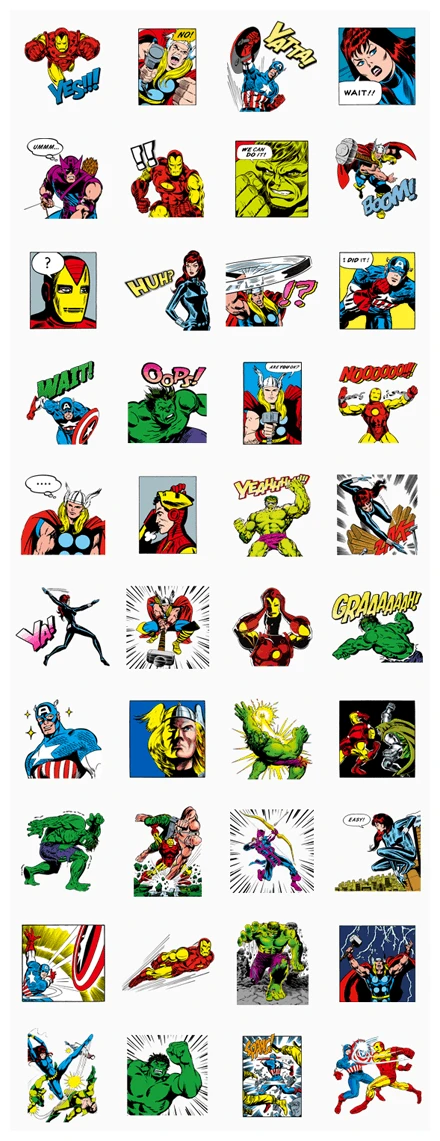 MARVEL Heroes WhatsApp Sticker PNG