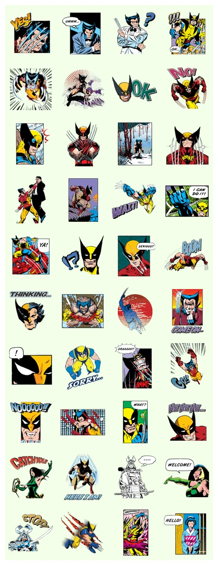 X-MEN Wolverine WhatsApp Sticker PNG