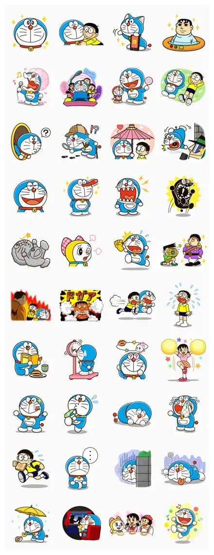 Doraemon's Secret Gadgets WhatsApp Sticker PNG