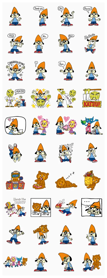 Parappa The Rapper WhatsApp Sticker PNG