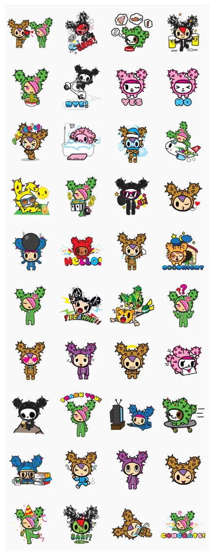 tokidoki WhatsApp Sticker PNG
