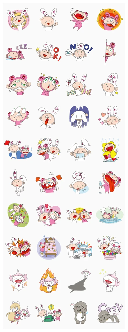 Takashi Murakami WhatsApp Sticker PNG
