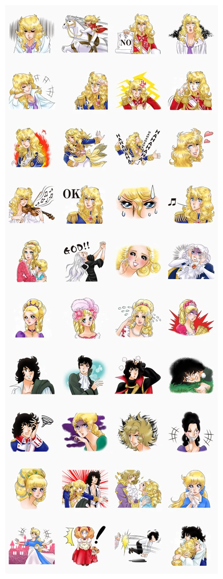 La Rose de Versailles: Global Edition WhatsApp Sticker PNG