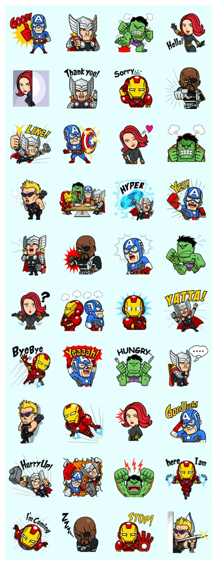 MARVEL mini Heroes WhatsApp Sticker PNG