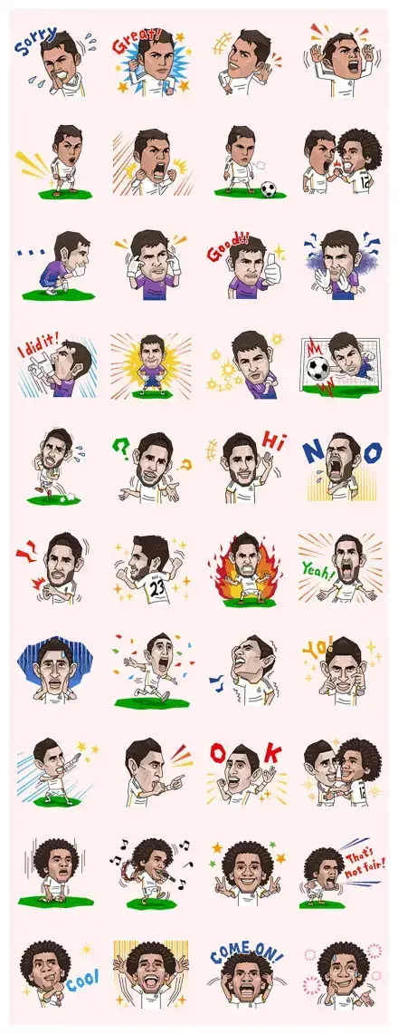 Real Madrid's Official Stickers WhatsApp Sticker PNG