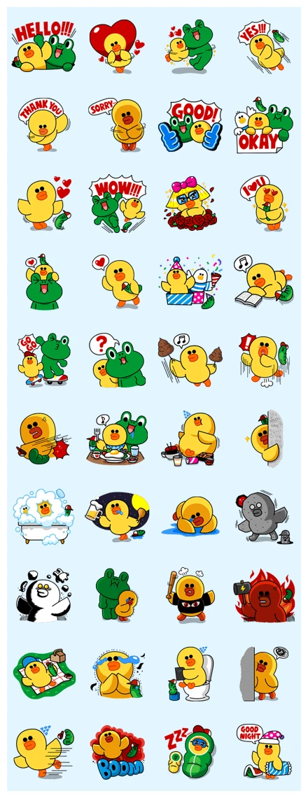 SALLY, LEONARD & EDWARD: Together Again WhatsApp Sticker PNG