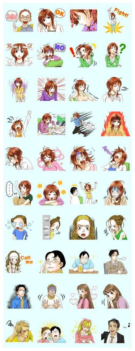 Hataraki Man WhatsApp Sticker PNG