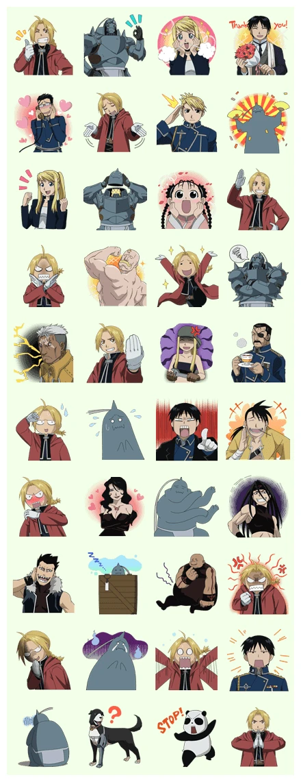 FULLMETAL ALCHEMIST:BROTHERHOOD WhatsApp Sticker PNG