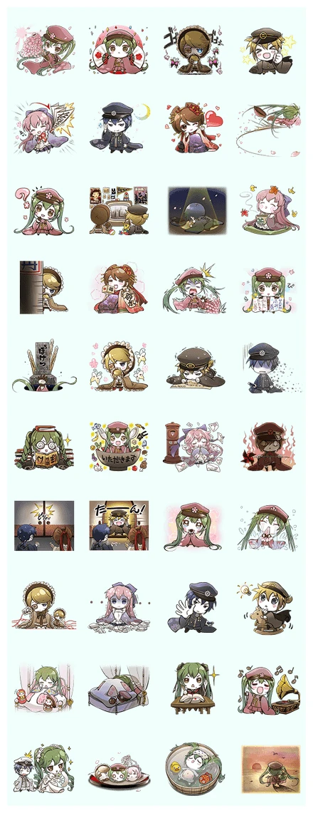 Hatsune Miku senbonsakura WhatsApp Sticker PNG