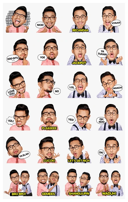 Danang and Darto's Let's Get Rich WhatsApp Sticker PNG