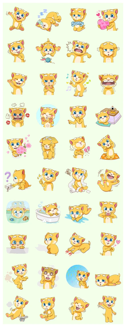 Cute Ginger WhatsApp Sticker PNG