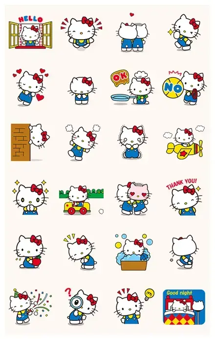 Hello Kitty Animated Stickers WhatsApp Sticker PNG
