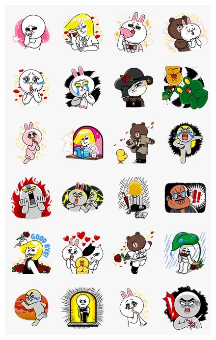 LINE Characters: Burning Emotion WhatsApp Sticker PNG