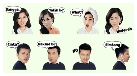 AADC 2014: Cinta & Rangga Stickers WhatsApp Sticker PNG