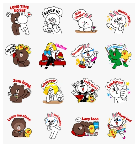 LINE Characters: Find Alumni WhatsApp Sticker PNG