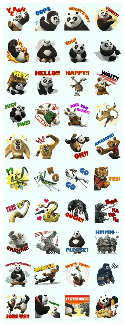 Kung Fu Panda WhatsApp Sticker GIF