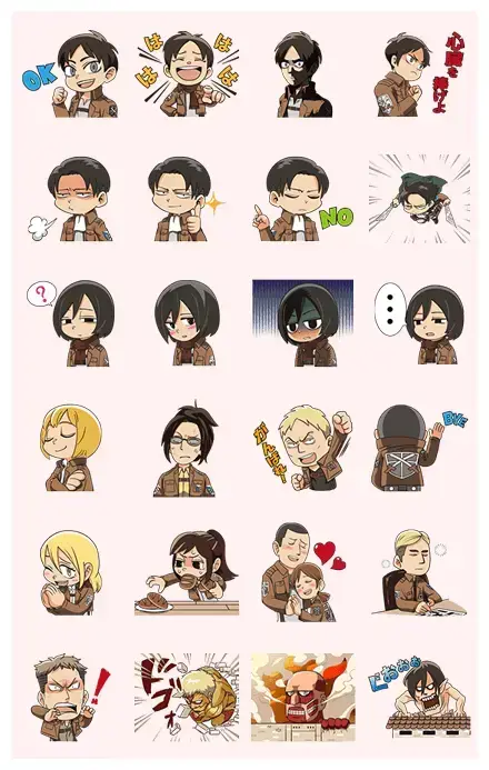 Attack on Titan Animated Stickers WhatsApp Sticker PNG