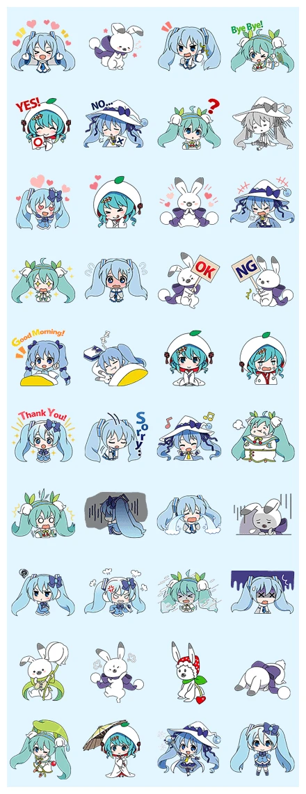 Hatsune Miku SNOW MIKU Collection WhatsApp Sticker PNG