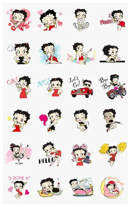 SEXY!Betty Boop WhatsApp Sticker GIF-4024