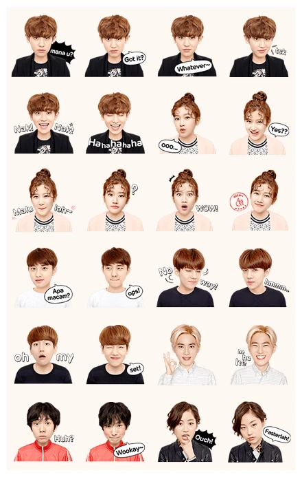 LINE Drama: EXO Next Door Special II WhatsApp Sticker PNG