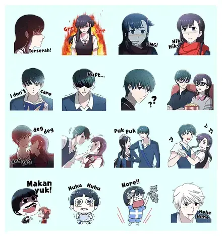 LINE Webtoon: Orange Marmalade WhatsApp Sticker GIF-4573