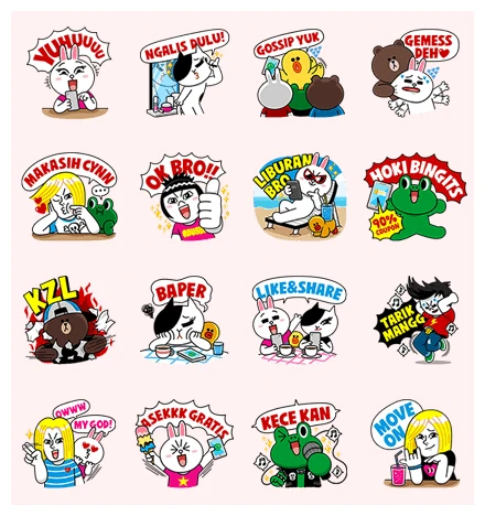 Fun Chats with LINE@ Stickers WhatsApp Sticker PNG