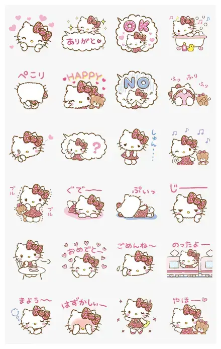 Hello Kitty: Adorable Animations WhatsApp Sticker PNG