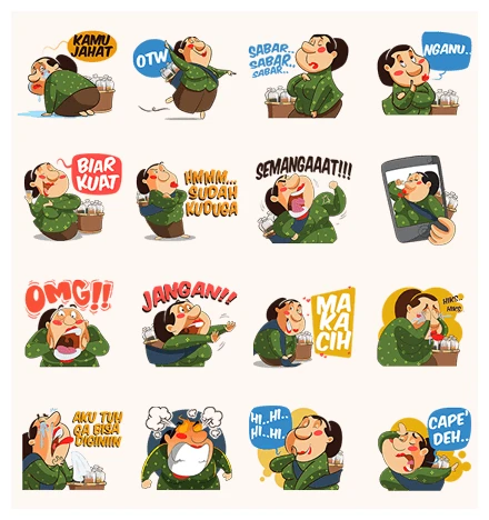 Mbok De's Traditional Herbs WhatsApp Sticker PNG