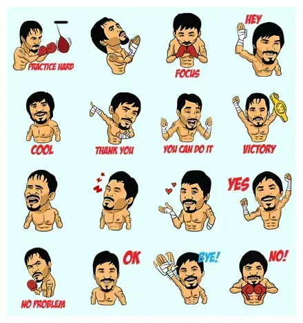 Manny Pacquiao WhatsApp Sticker PNG