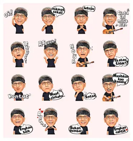 Iwan Fals' Musical Stickers: Oi! WhatsApp Sticker GIF