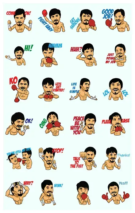 Manny Pacquiao WhatsApp Sticker PNG