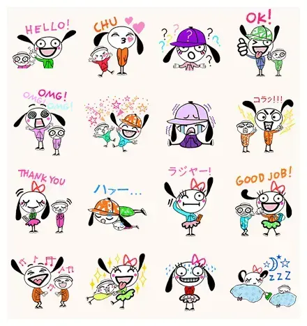 Hennes chan & Mauritz kun are back! WhatsApp Sticker PNG