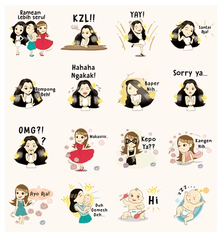 Delighted Friends WhatsApp Sticker PNG