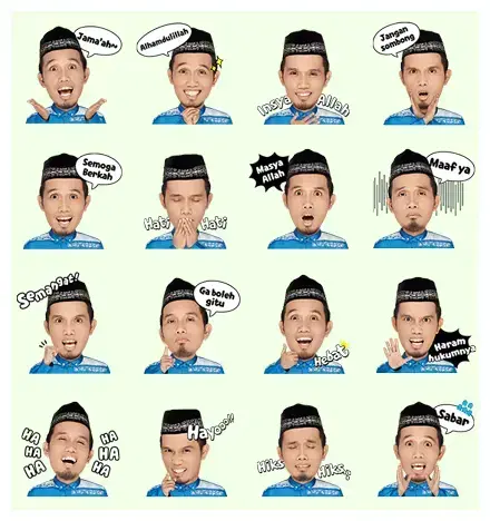 Fun Ramadhan with Ustadz Maulana WhatsApp Sticker GIF