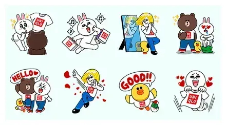 UNIQLO x LINE WhatsApp Sticker GIF