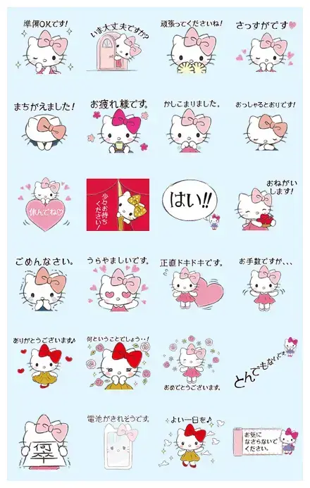 Hello Kitty Polite Stickers WhatsApp Sticker PNG
